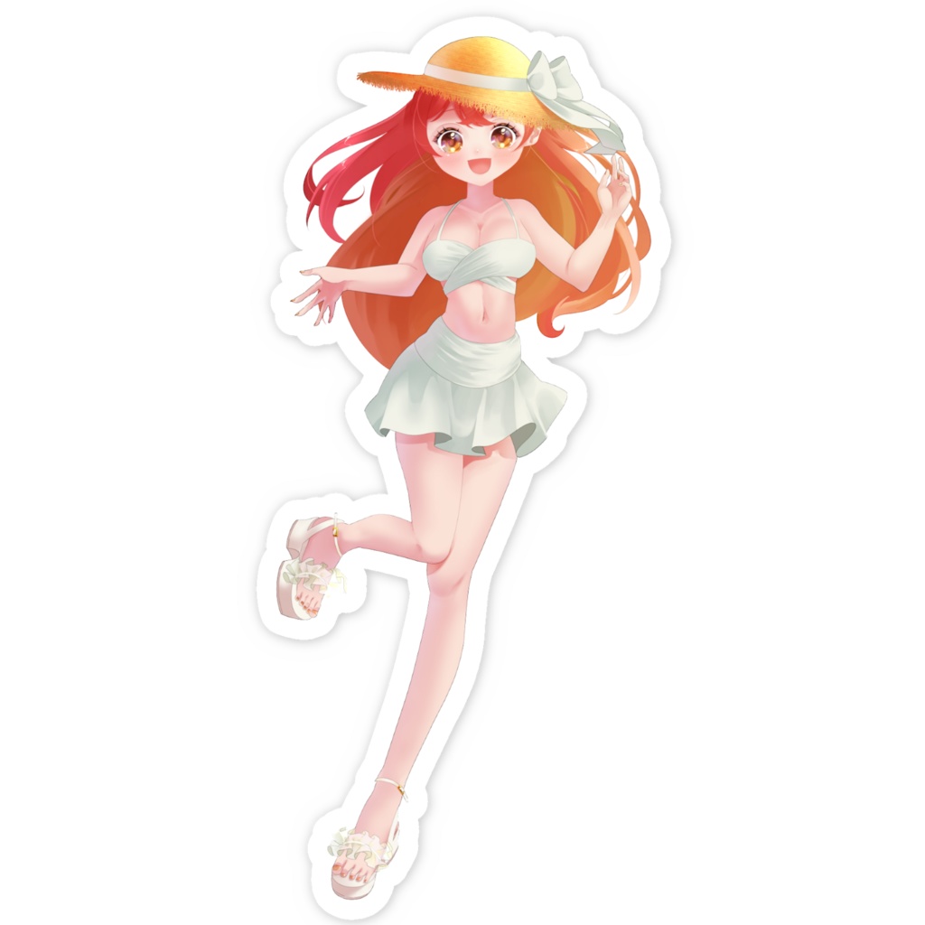 凌霄茜水着ステッカー