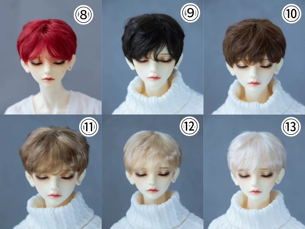 【カカ星球】【6-7inch】ドールウィッグ ナチュラルショート