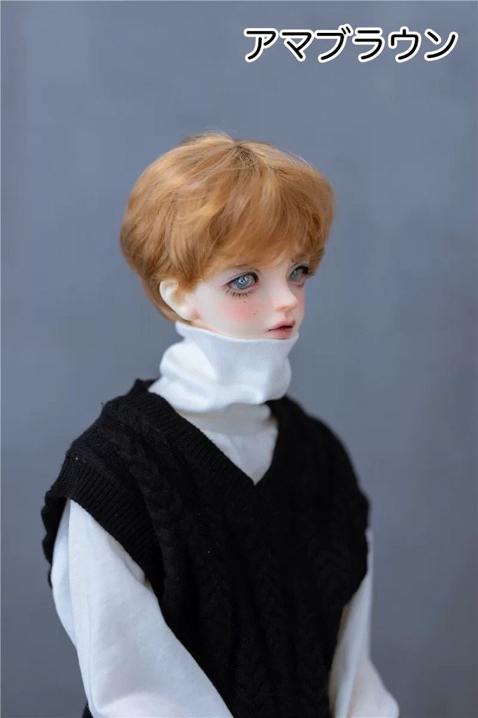 【カカ星球】【5-6inch】ドールウィッグ ナチュラルショート(取寄せ)