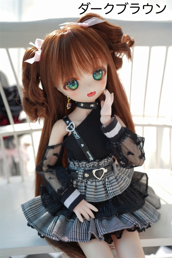 【カカ星球】【6-7, 7-8, 8.5-9inch】ドールウィッグ ハーフツイン