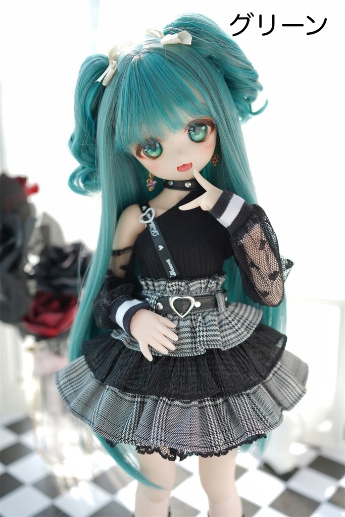 【カカ星球】【6-7, 7-8, 8.5-9inch】ドールウィッグ ハーフツイン