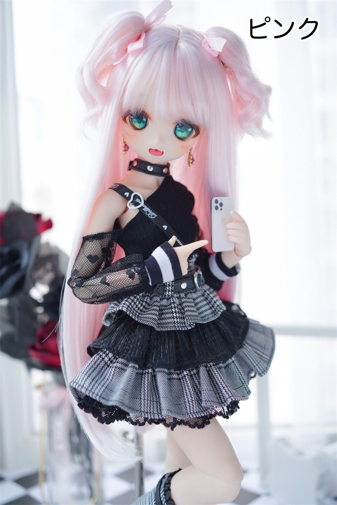 【カカ星球】【6-7, 7-8, 8.5-9inch】ドールウィッグ ハーフツイン