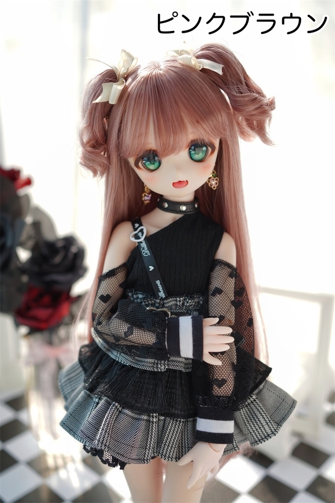 【カカ星球】【6-7, 7-8, 8.5-9inch】ドールウィッグ ハーフツイン