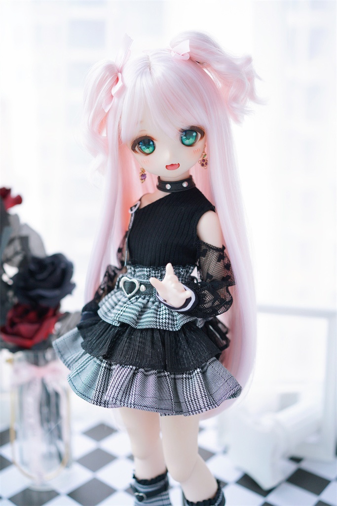 【カカ星球】【6-7, 7-8, 8.5-9inch】ドールウィッグ ハーフツイン