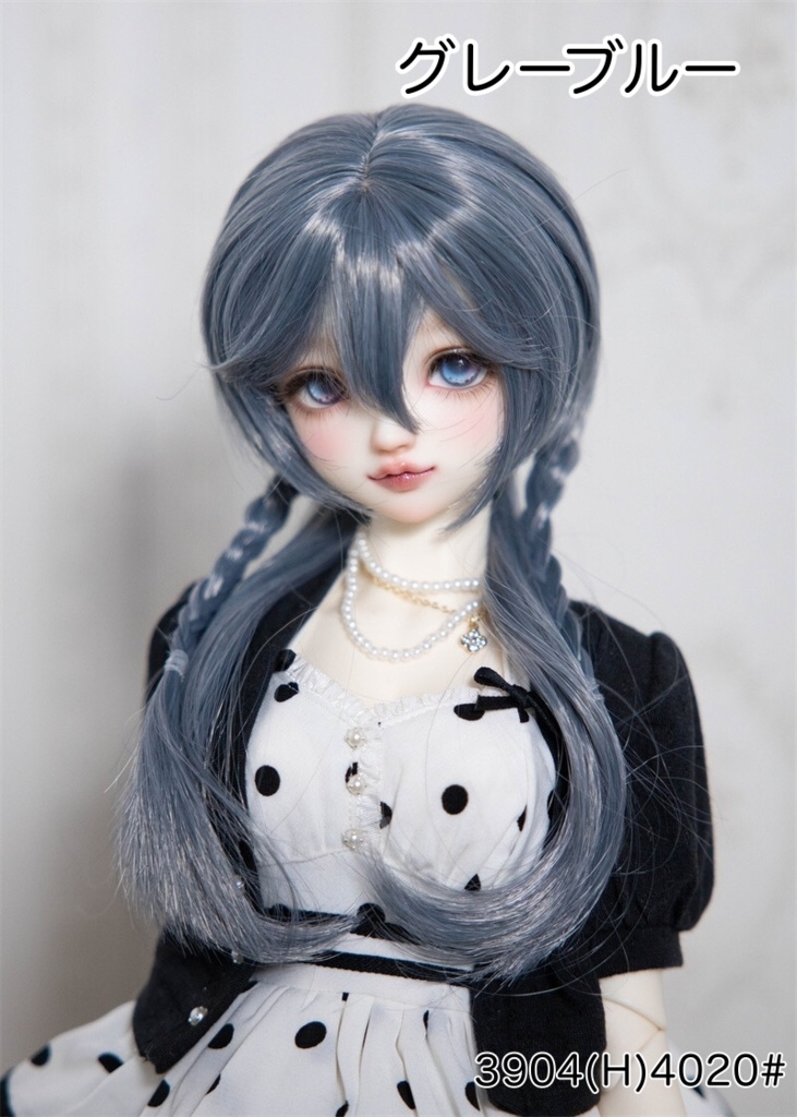 【カカ星球】【6-7, 7-8, 8.5-9inch】ドールウィッグ ツインおさげ