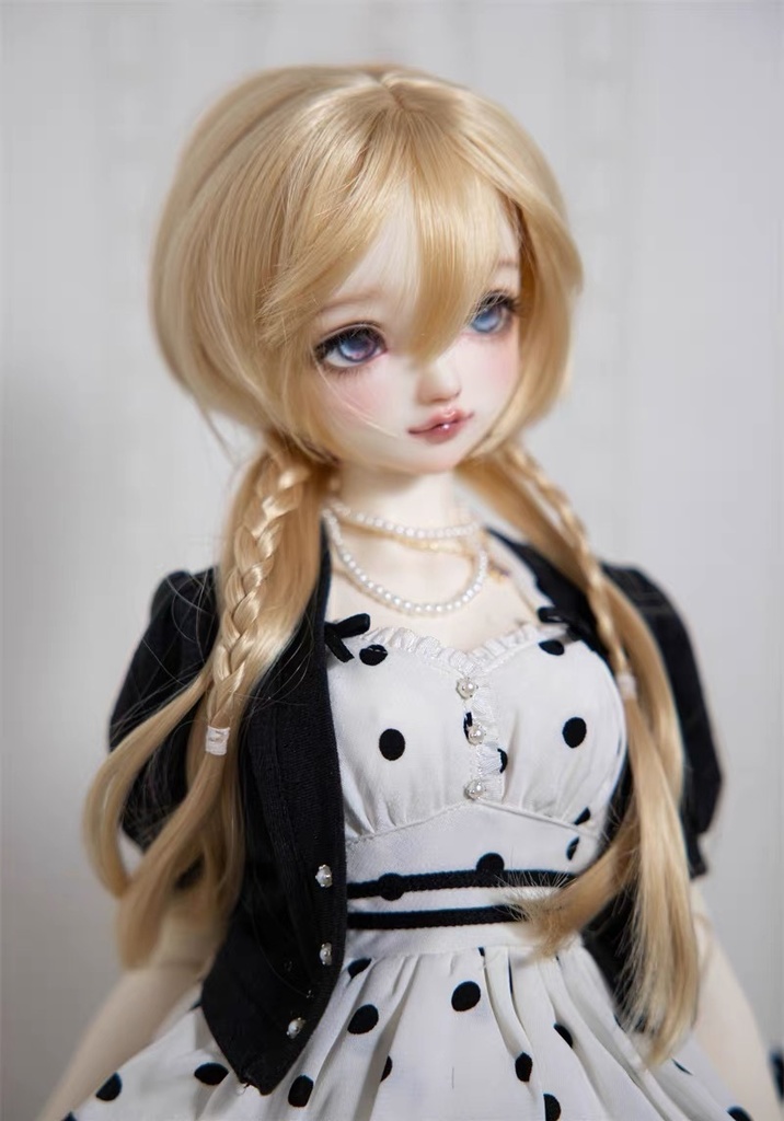 【カカ星球】【6-7, 7-8, 8.5-9inch】ドールウィッグ ツインおさげ