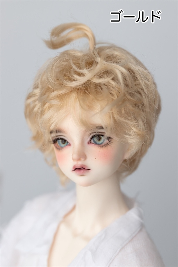 【カカ星球】【6-7, 7-8, 8.5-9inch】ドールウィッグ ゆるパーマ ショートヘア(取寄せ)