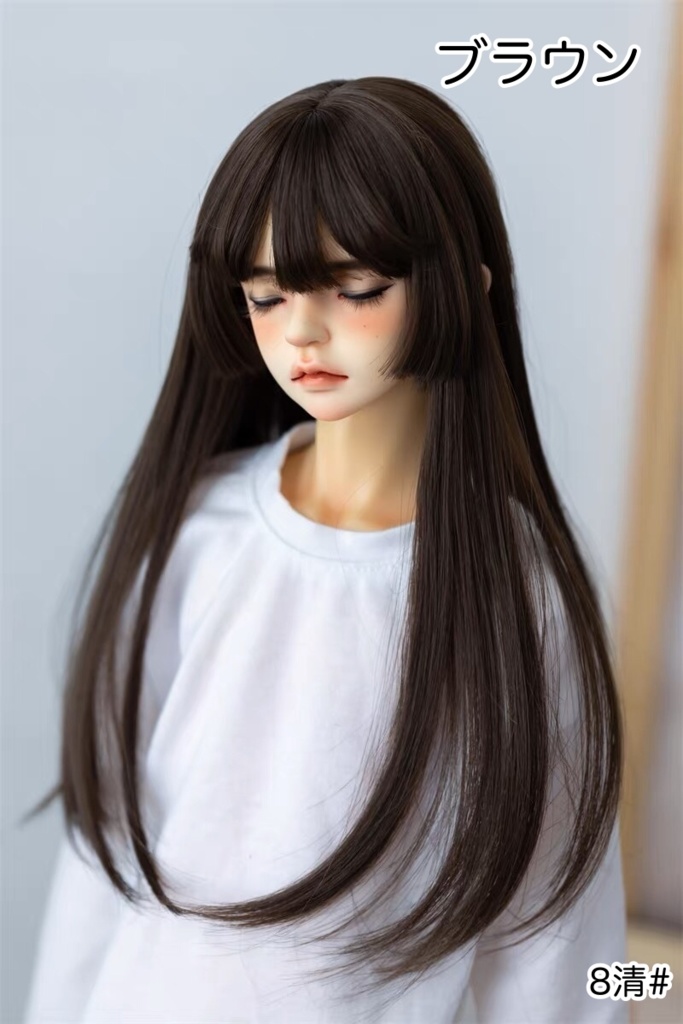 【カカ星球】【7-8, 8.5-9inch】ドールウィッグ ロング姫カット