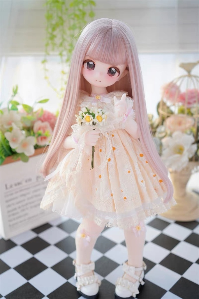 【カカ星球】【6-7, 7-8, 8.5-9inch】ドールウィッグ ロングウィッグ ゆる内巻き