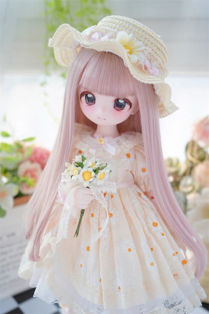 【カカ星球】【6-7, 7-8, 8.5-9inch】ドールウィッグ ロングウィッグ ゆる内巻き