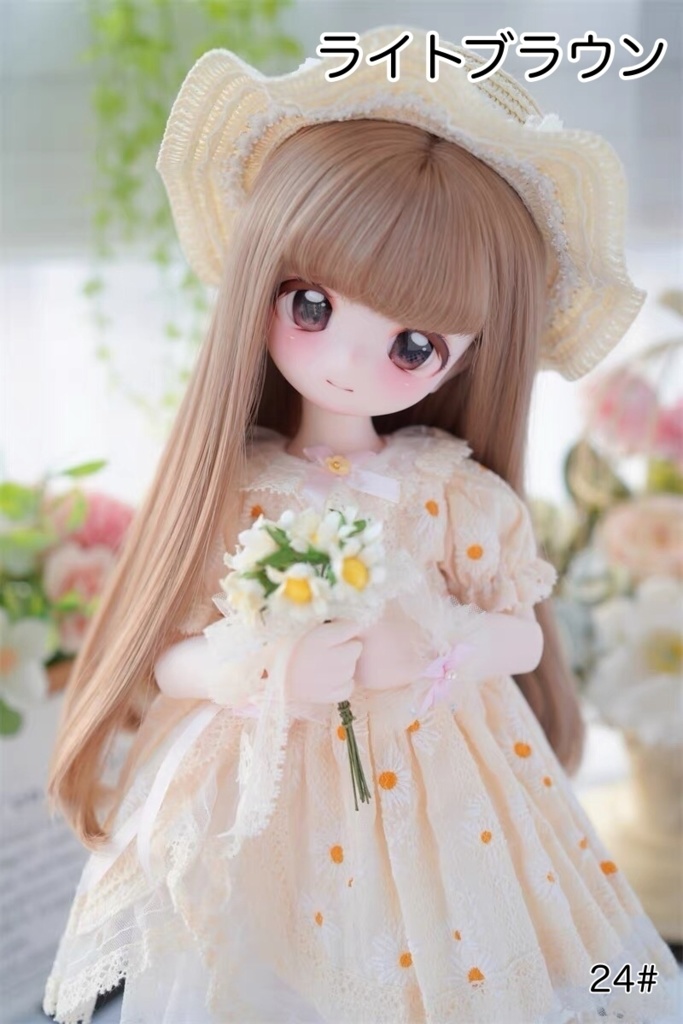 【カカ星球】【6-7, 7-8, 8.5-9inch】ドールウィッグ ロングウィッグ ゆる内巻き