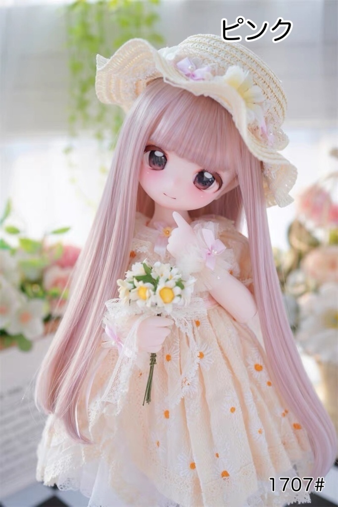 【カカ星球】【6-7, 7-8, 8.5-9inch】ドールウィッグ ロングウィッグ ゆる内巻き