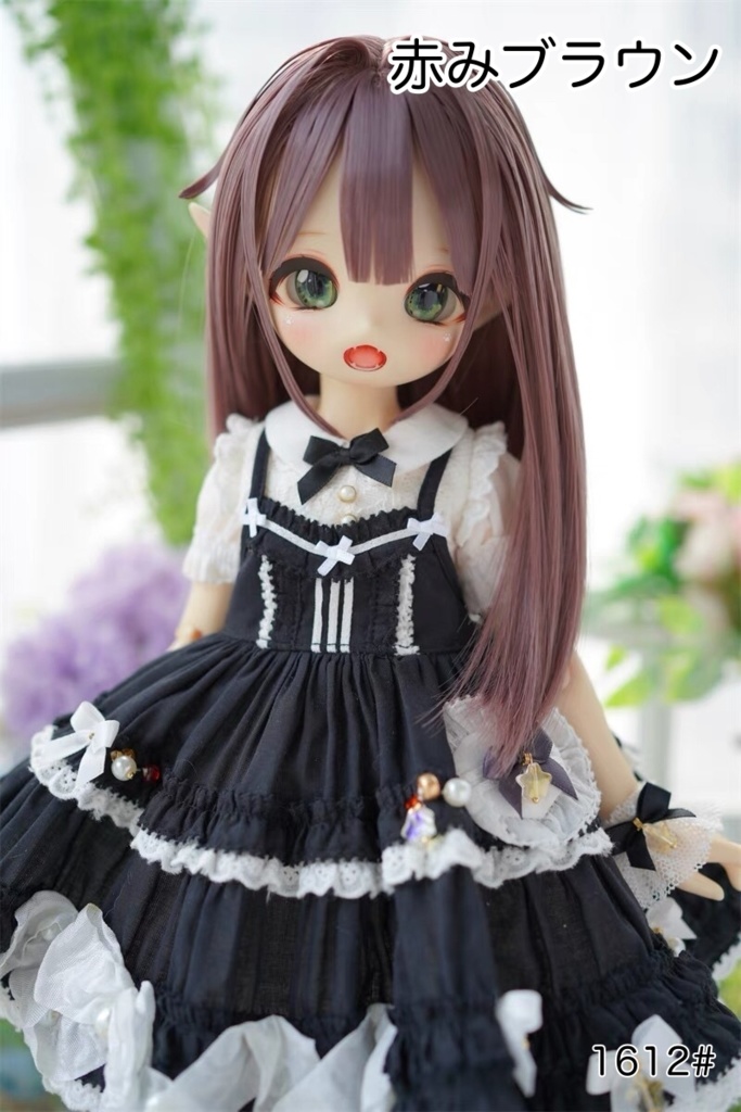 【カカ星球】【6-7, 7-8, 8.5-9inch】ドールウィッグ インテーク前髪ぱっつん