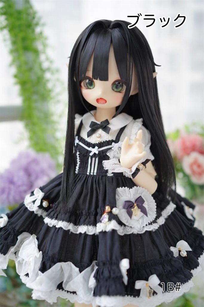 【カカ星球】【6-7, 7-8, 8.5-9inch】ドールウィッグ インテーク前髪ぱっつん