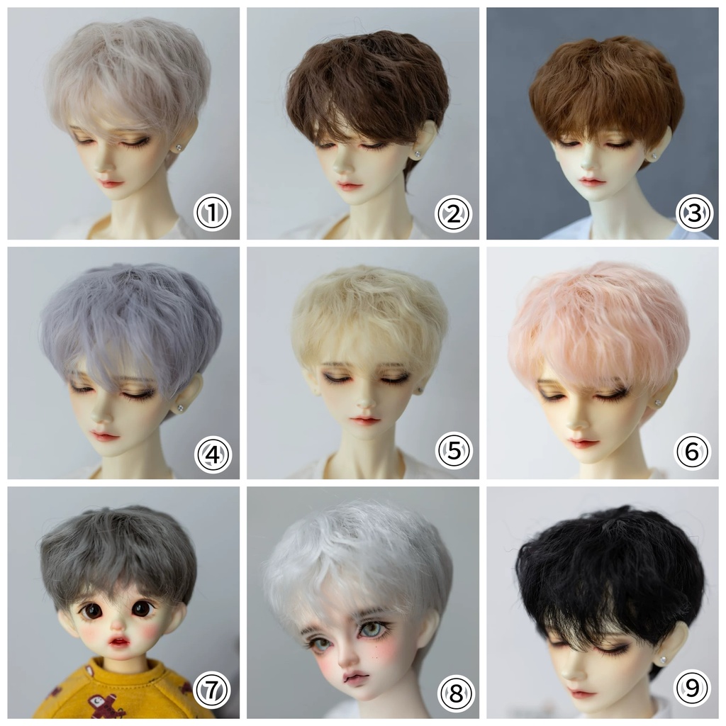 【カカ星球】【6-7inch】ドールウィッグ 男子ショートヘア