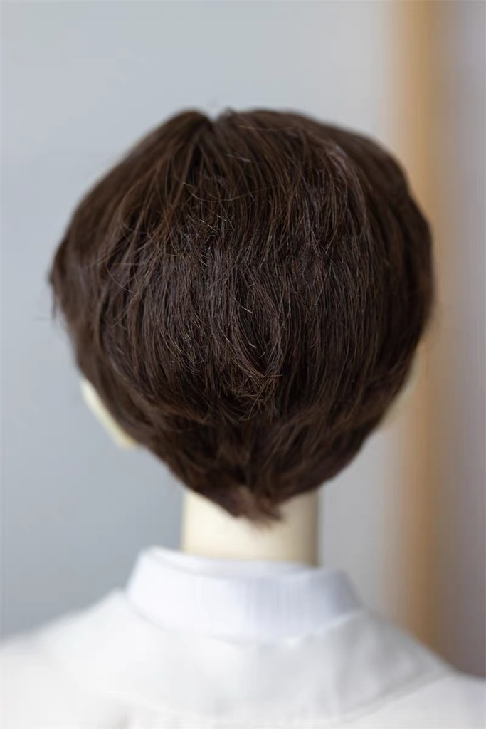 【カカ星球】【7-8, 8-8.5, 8.5-9inch】ドールウィッグ 真ん中分けパーマ