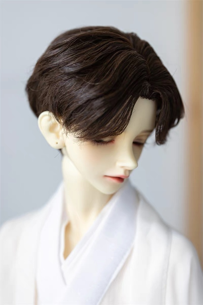 【カカ星球】【7-8, 8-8.5, 8.5-9inch】ドールウィッグ 真ん中分けパーマ