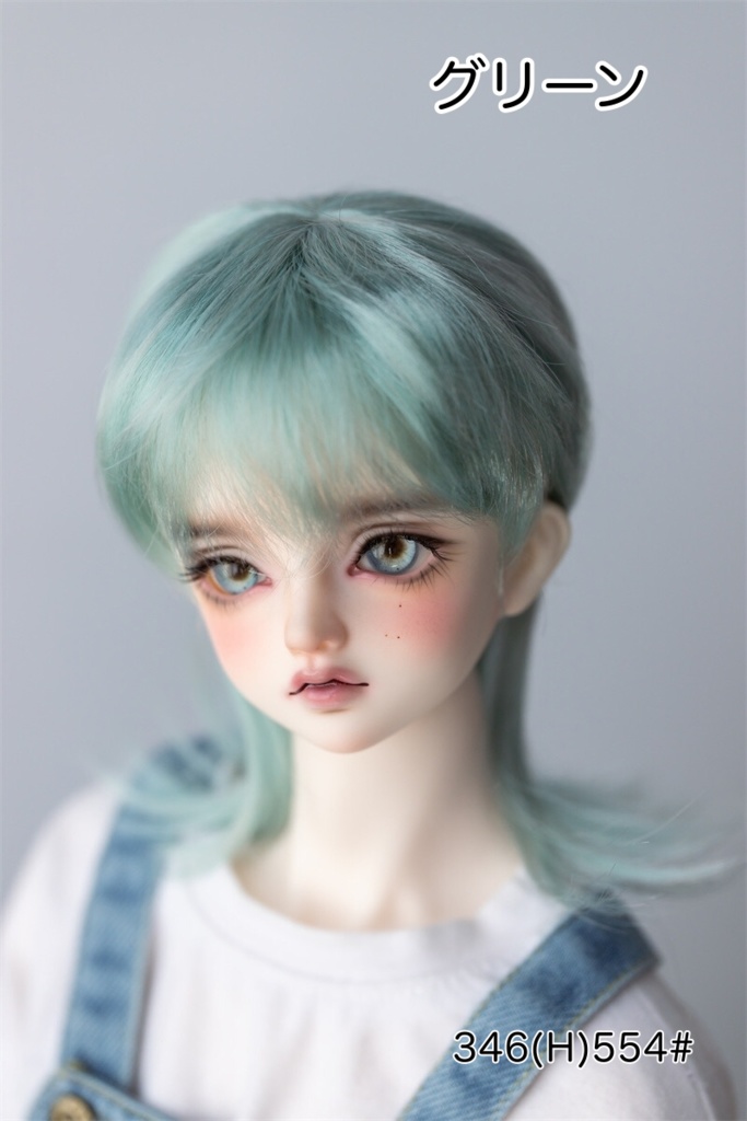 【カカ星球】【8−8.5, 8.5-9inch】ドールウィッグ ウルフカット