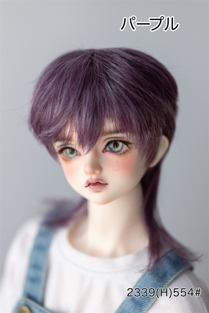 【カカ星球】【8−8.5, 8.5-9inch】ドールウィッグ ウルフカット