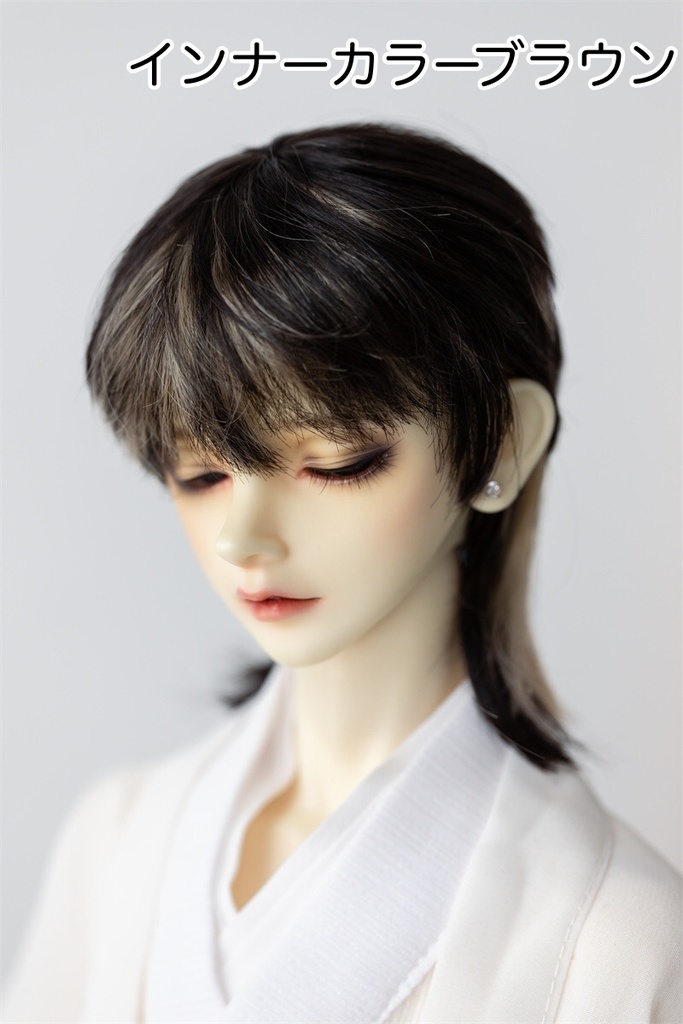 【カカ星球】【6-7, 7-8inch】ドールウィッグ 男子セミロング
