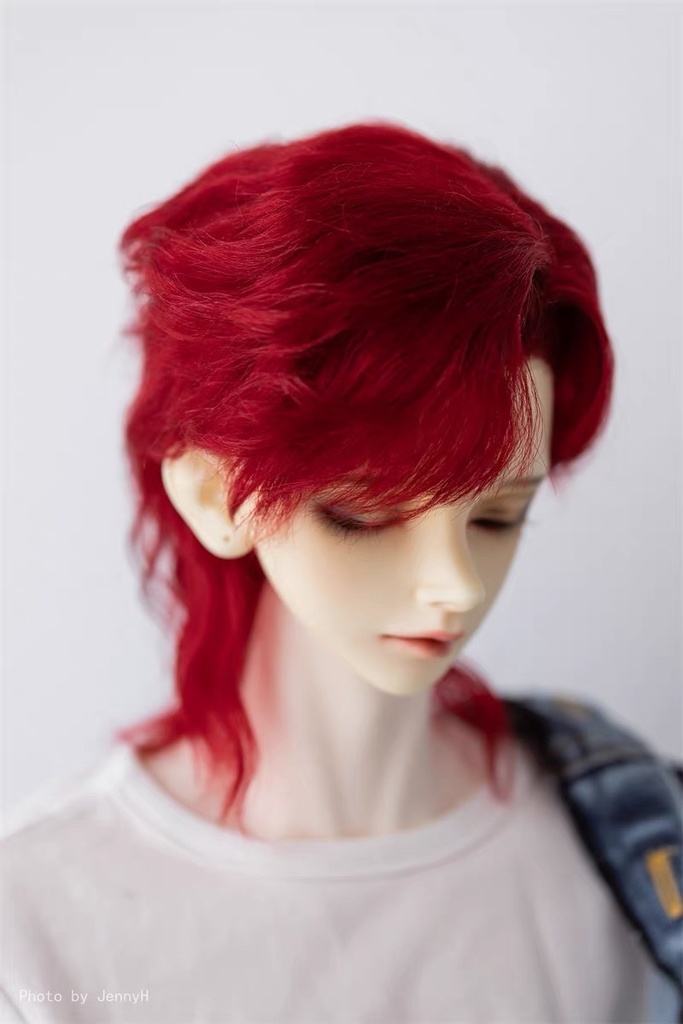 【カカ星球】【7-8, 8-8.5, 8.5-9inch】ドールウィッグ モヘア 男子セミロング