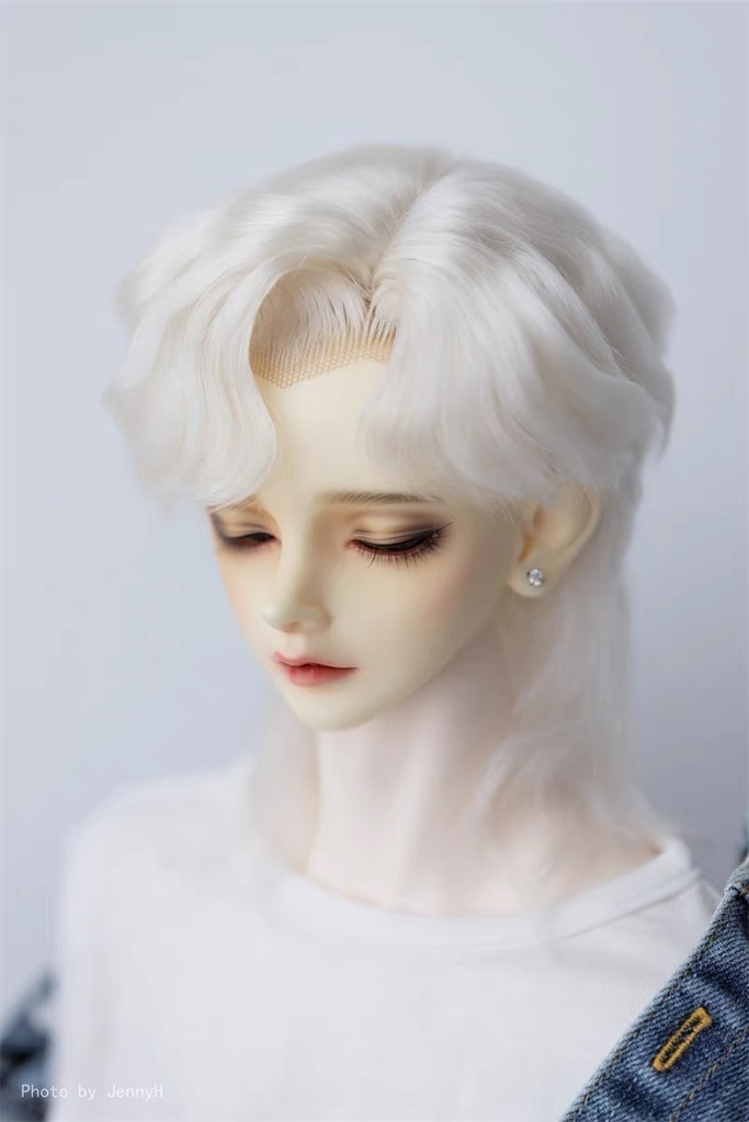 【カカ星球】【7-8, 8-8.5, 8.5-9inch】ドールウィッグ モヘア 男子セミロング