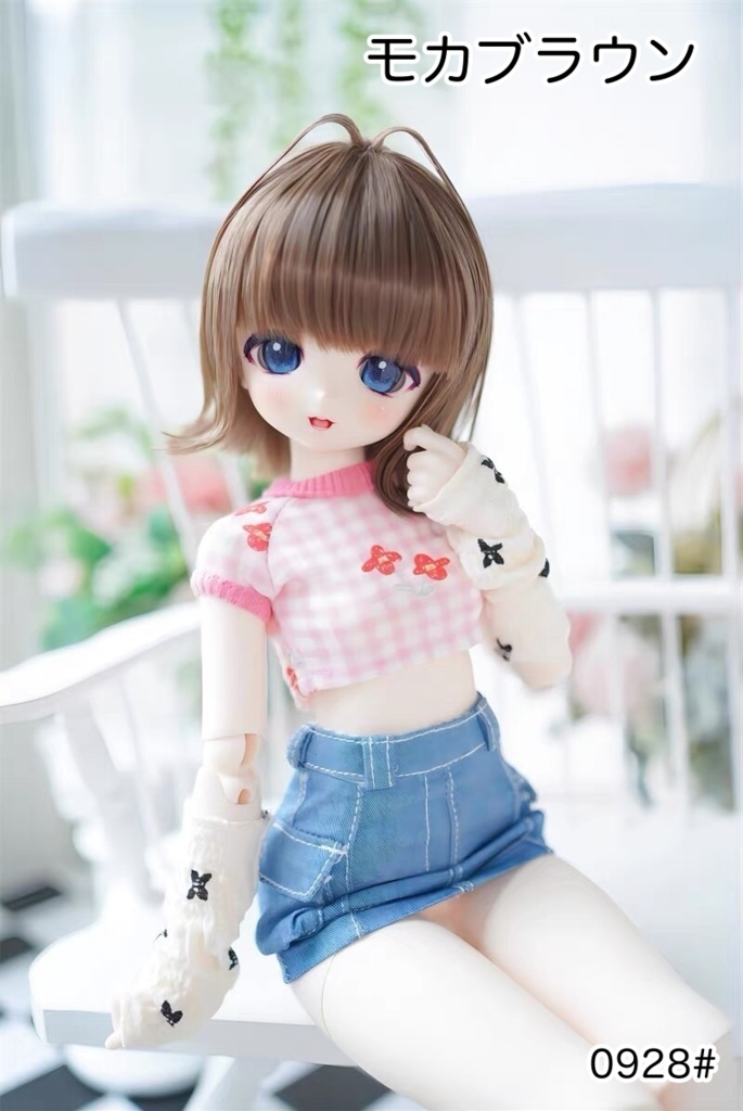 【カカ星球】【7-8, 8.5-9inch】ドールウィッグ 外はねボブ(取寄せ)