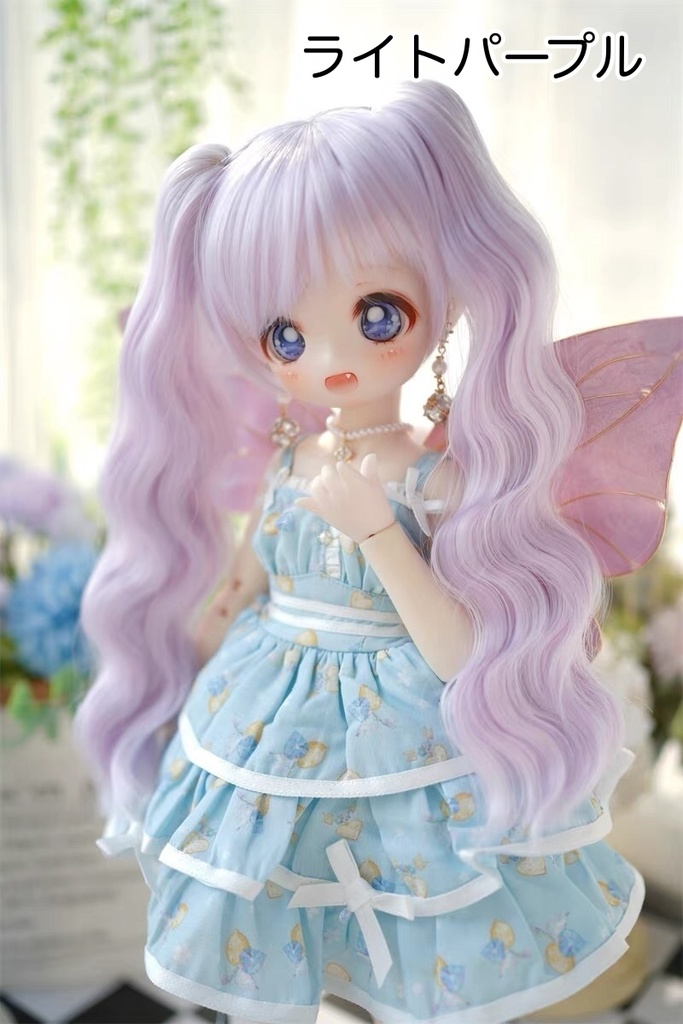 【カカ星球】【8-8.5inch】ドールウィッグ ツインテール 取り外せるタイプ
