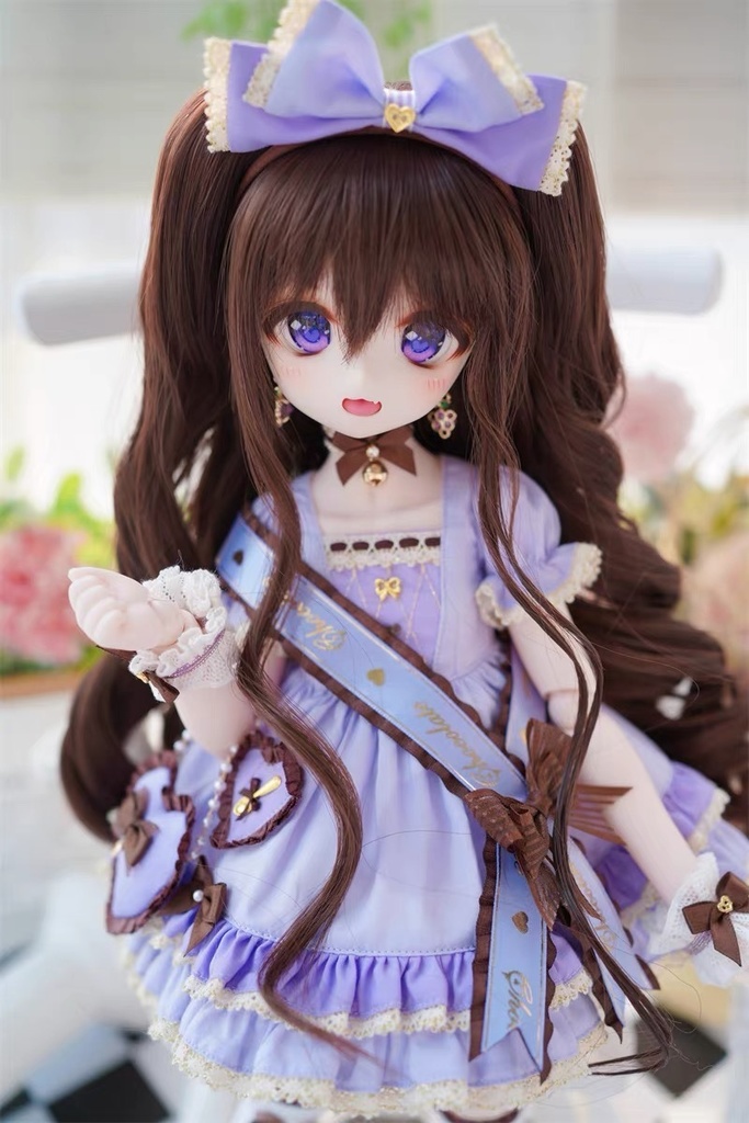 【カカ星球】【6-7, 7-8, 8.5-9inch】ドールウィッグ ロングハーフツイン