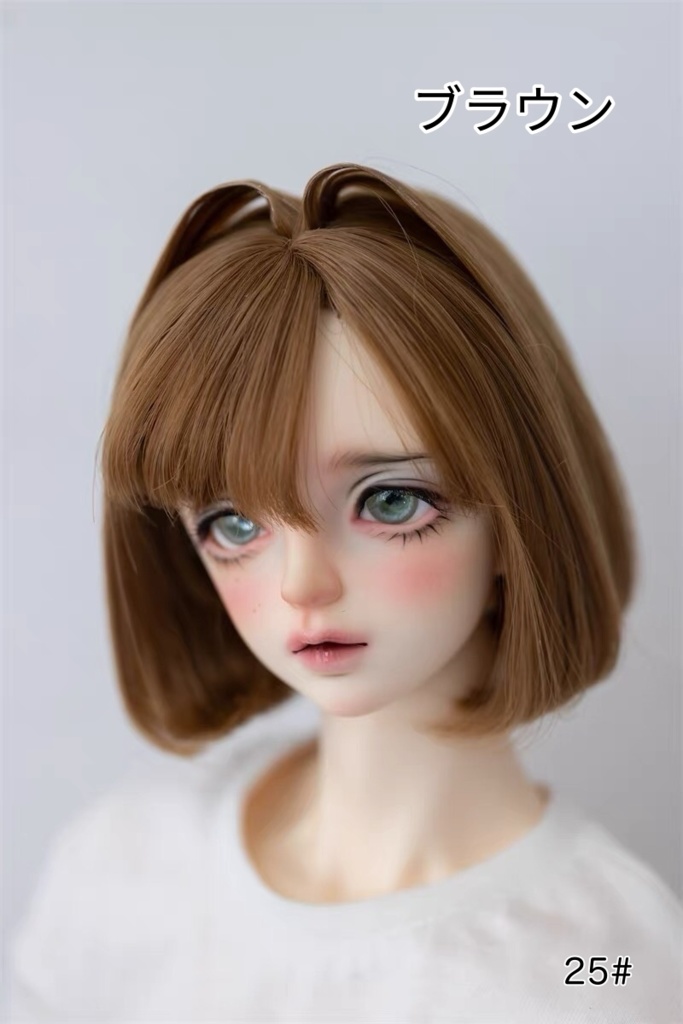 【カカ星球】【8.5-9, 7-8, 6-7inch】ドールウィッグ インテークボブ