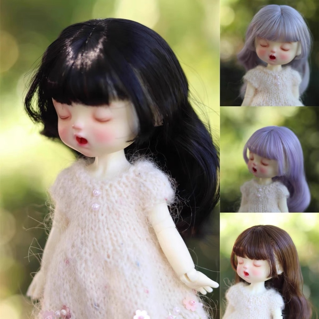 【カカ星球】【6-7, 7-8, 8.5-9inch】ドールウィッグ パーマスタイル