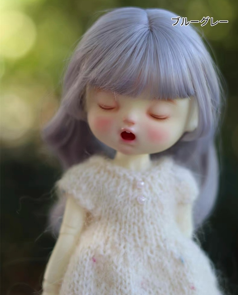 【カカ星球】【6-7, 7-8, 8.5-9inch】ドールウィッグ パーマスタイル