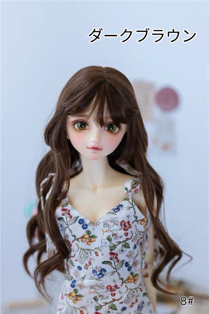 【カカ星球】【6-7, 7-8, 8.5-9inch】ドールウィッグ　パーマスタイル