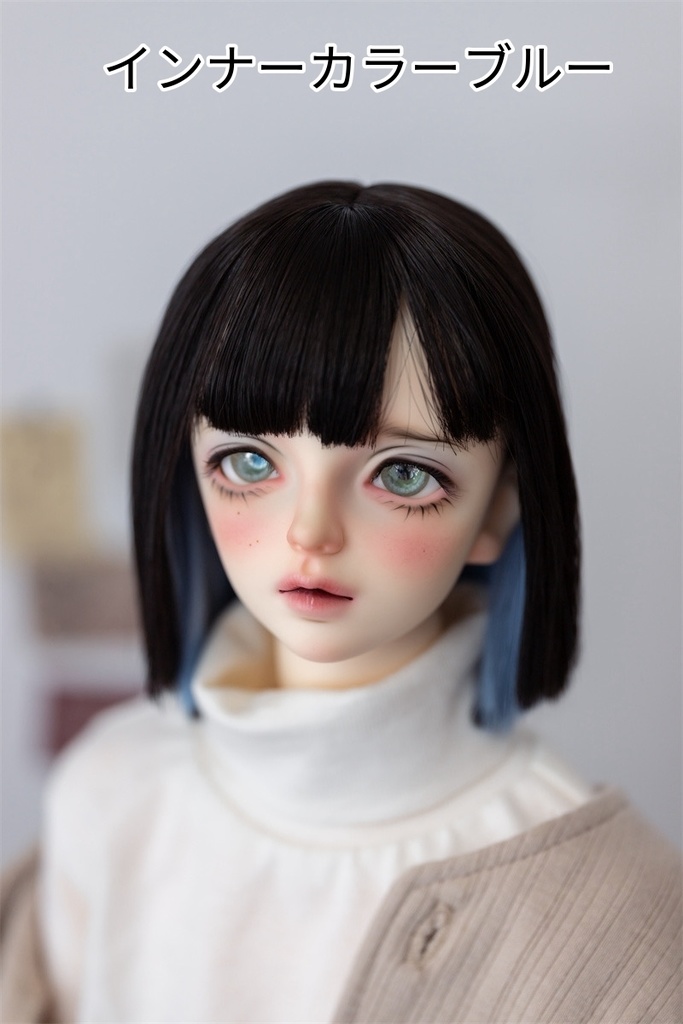 【カカ星球】【8.5-9inch】ドールウィッグ おかっぱ ボブ