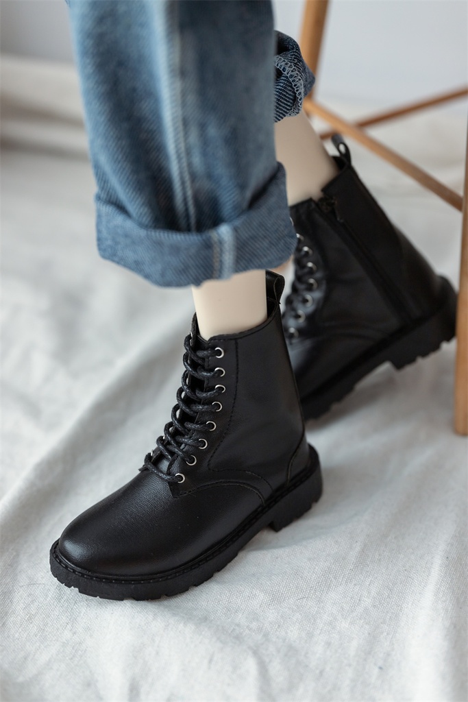 【カカ星球】【1/6,1/4,popo68,ID75】ドール靴 ショートブーツ ラウンドトゥ