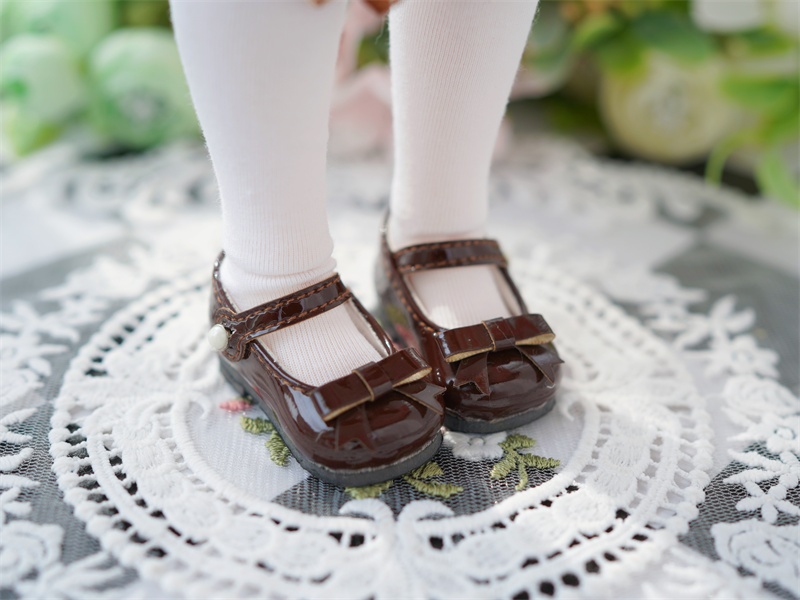 【カカ星球】【1/6】ドール靴 リボンつきおでこパンプス