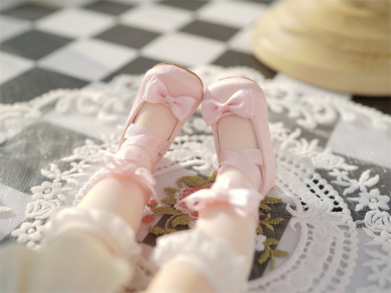 【カカ星球】【1/6】ドール靴 リボンレースアップシューズ