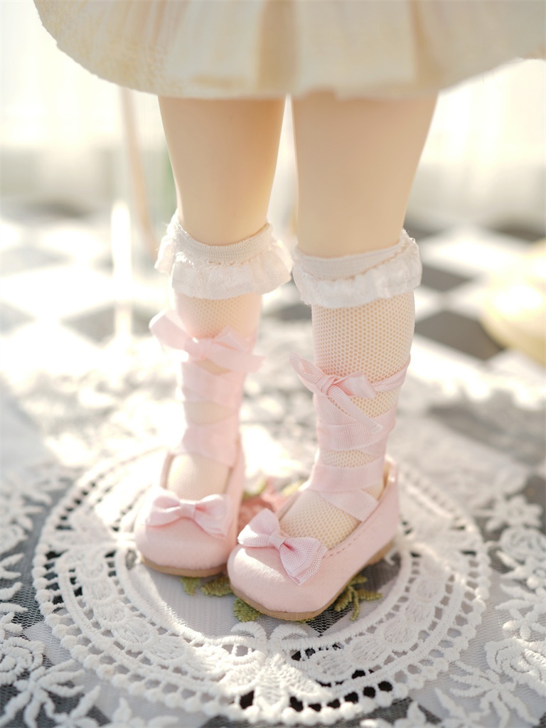 【カカ星球】【1/6】ドール靴 リボンレースアップシューズ