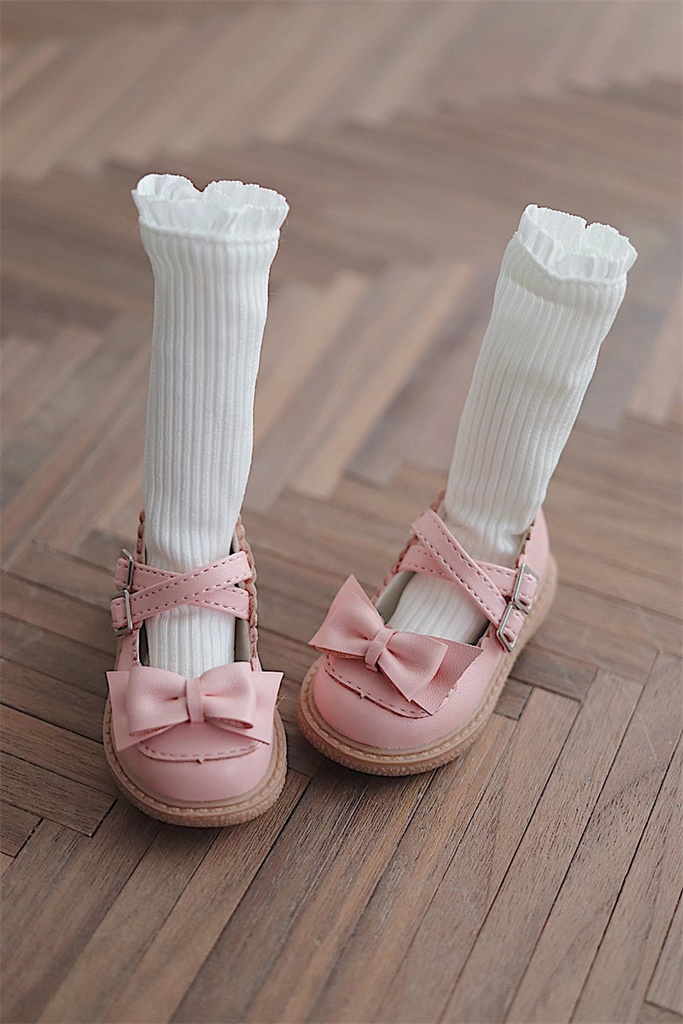 【カカ星球】【1/6,1/4,1/3】ドール靴 ダブルベルトリボンパンプス