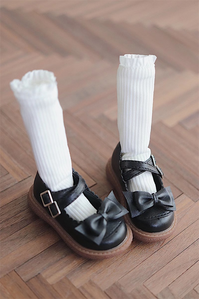 【カカ星球】【1/6,1/4,1/3】ドール靴 ダブルベルトリボンパンプス