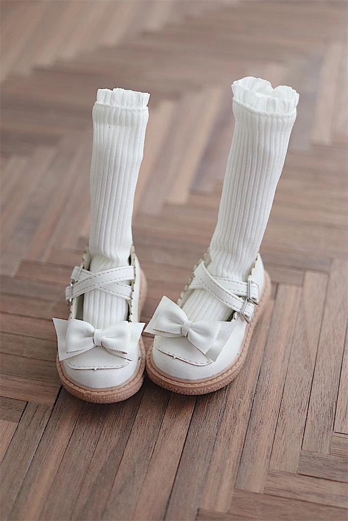 【カカ星球】【1/6,1/4,1/3】ドール靴 ダブルベルトリボンパンプス