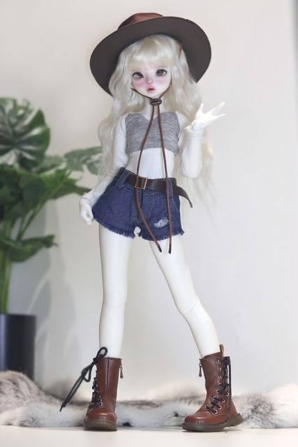 【カカ星球】【1/4,1/3】ドール服 デニムショートパンツ