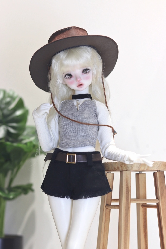 【カカ星球】【1/4,1/3】ドール服 首広ラグラン ショート丈