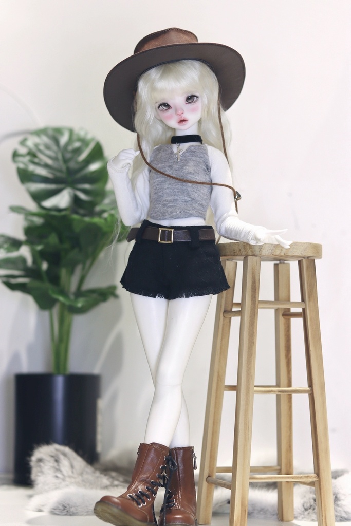 【カカ星球】【1/4,1/3】ドール服 首広ラグラン ショート丈