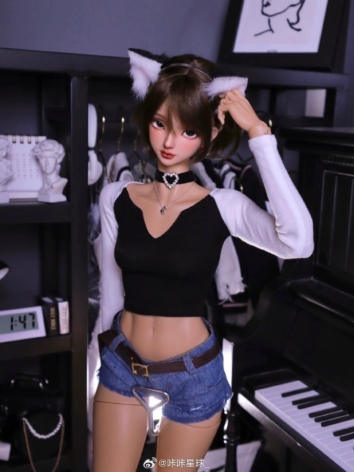 【カカ星球】【1/4,1/3】ドール服 首広ラグラン ショート丈