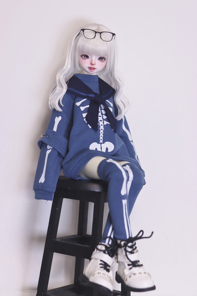 【カカ星球】【1/6,1/4】ドール服 ほねほねパーカーワンピース