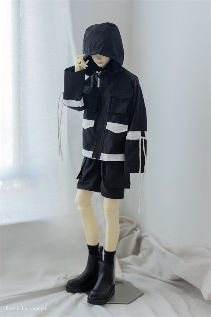 【カカ星球】【1/3,popo68,ID75】ドール服 フードジャケットセット