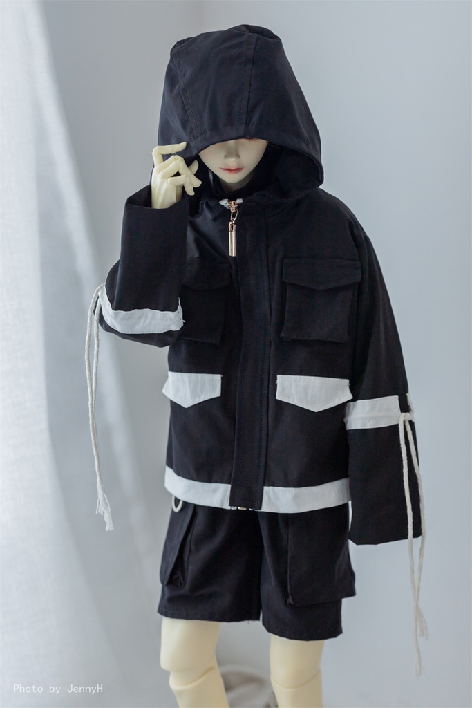 【カカ星球】【1/3,popo68,ID75】ドール服 フードジャケットセット