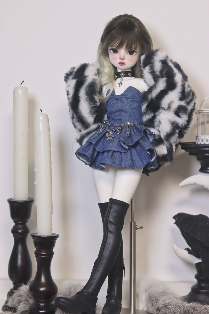 【カカ星球】【1/4】ドール服 デニムジャンスカワンピース