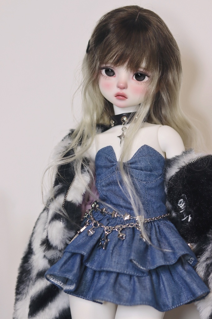 【カカ星球】【1/4】ドール服 デニムジャンスカワンピース